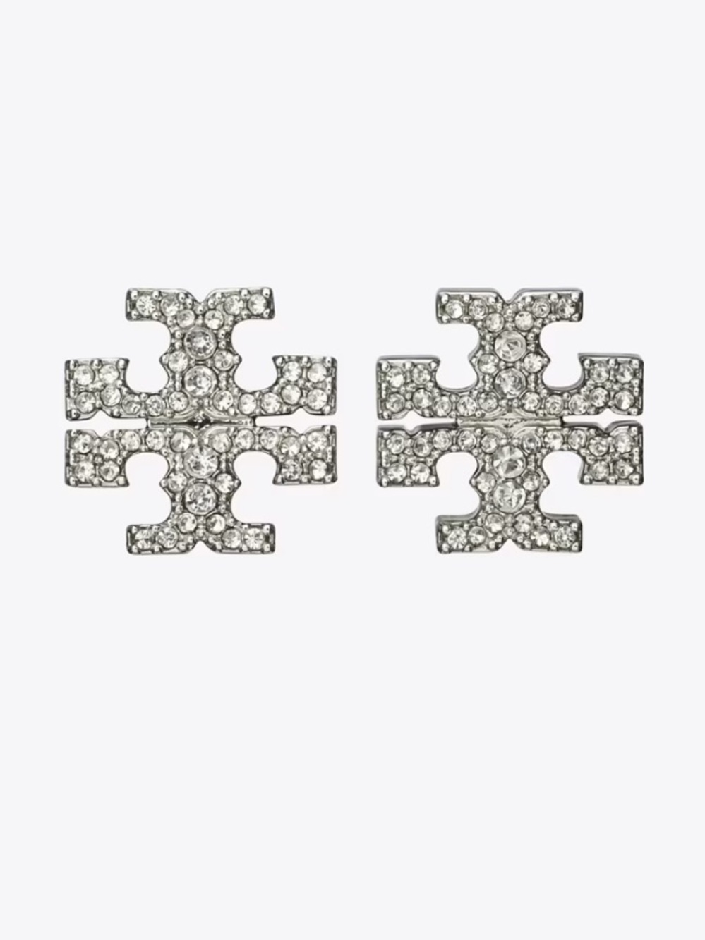 Tory Burch | Icon Pave Stud Earring Set | Tory Silver/Crystal